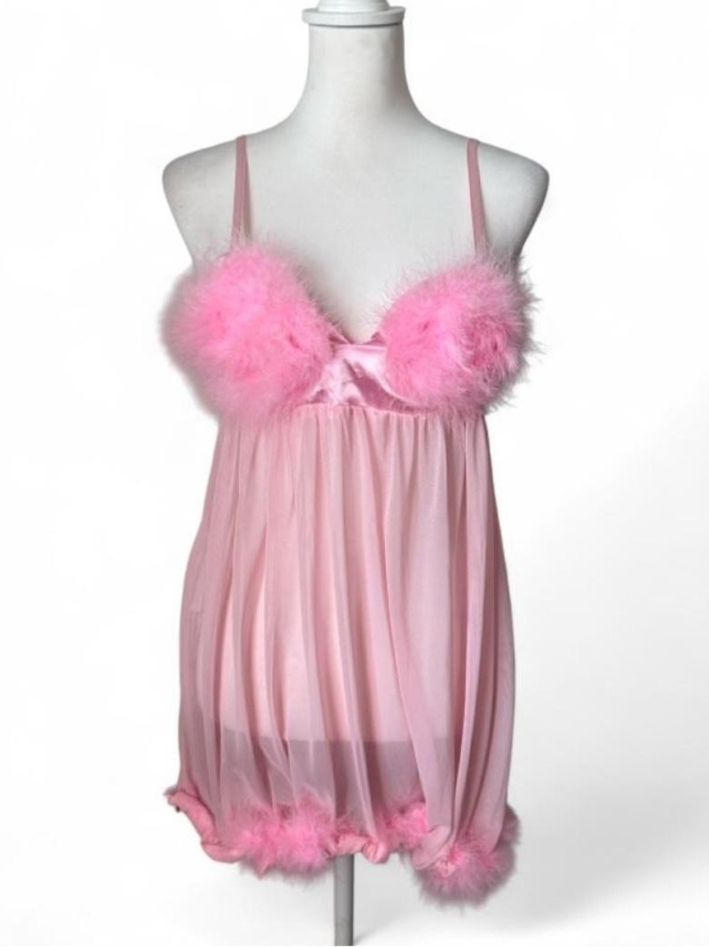 Marabou Babydoll Slip